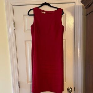 Talbots Vibrant Red Midi Dress